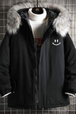 MM48204-P130冬季大毛领棉衣男士大码加厚棉袄男棉服网格，男装棉衣，电商A040A