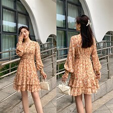 夏款小碎花连衣裙,女装连衣裙,艾慕缇(1F)