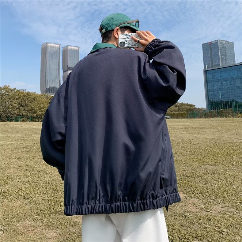 春秋外套男韩版潮流帅气ins潮牌港风百搭设计感宽松夹克F042-P58,男装夹克,星座1008-2