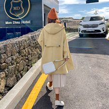 2021新款小心机牛角扣大衣，女装毛呢外套，艾艾淮淮