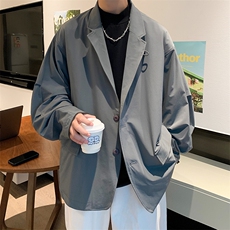 8XL-M特大码2024秋季外套男西装男oversize加大码夹克XZ701，男装西服，电商D206-1