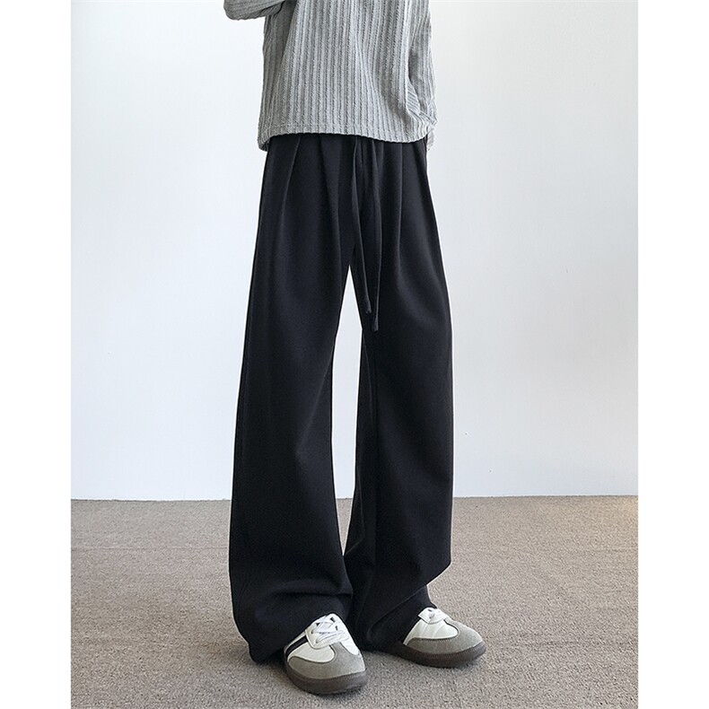 秋季老钱工字褶弯刀卫裤地毯景XZ604-K133-特P35控68,男装休闲裤,星座604