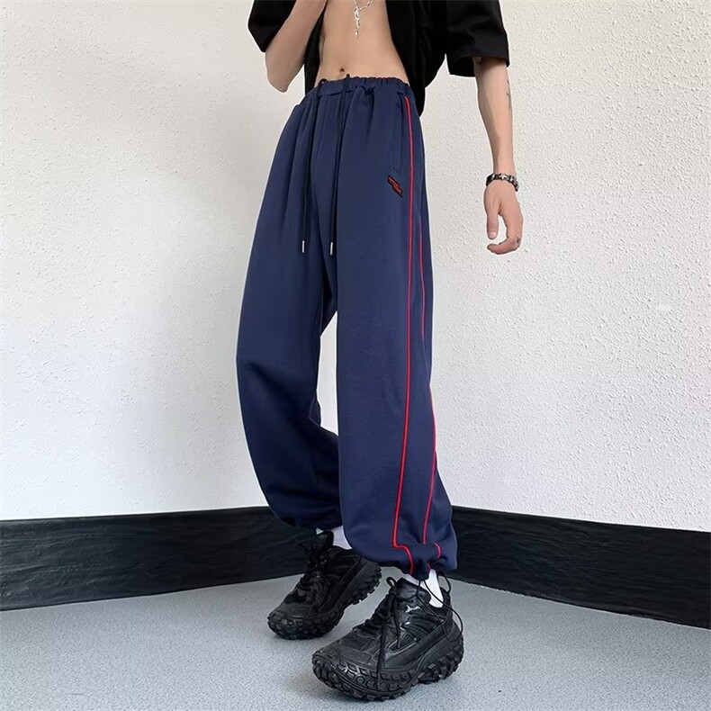 男简约原宿阔腿裤ins长裤文艺新款AMK07P42,男装休闲裤,星座1116-2