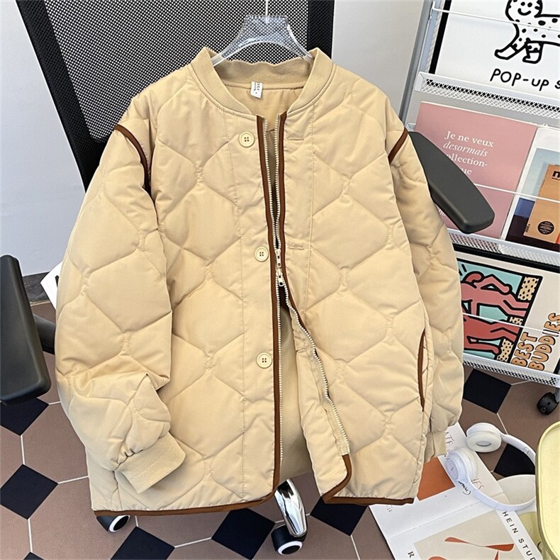 冬季绗线棉服飞行夹克复古百搭男女棉衣宽松保暖外套,男装夹克,星座715-4