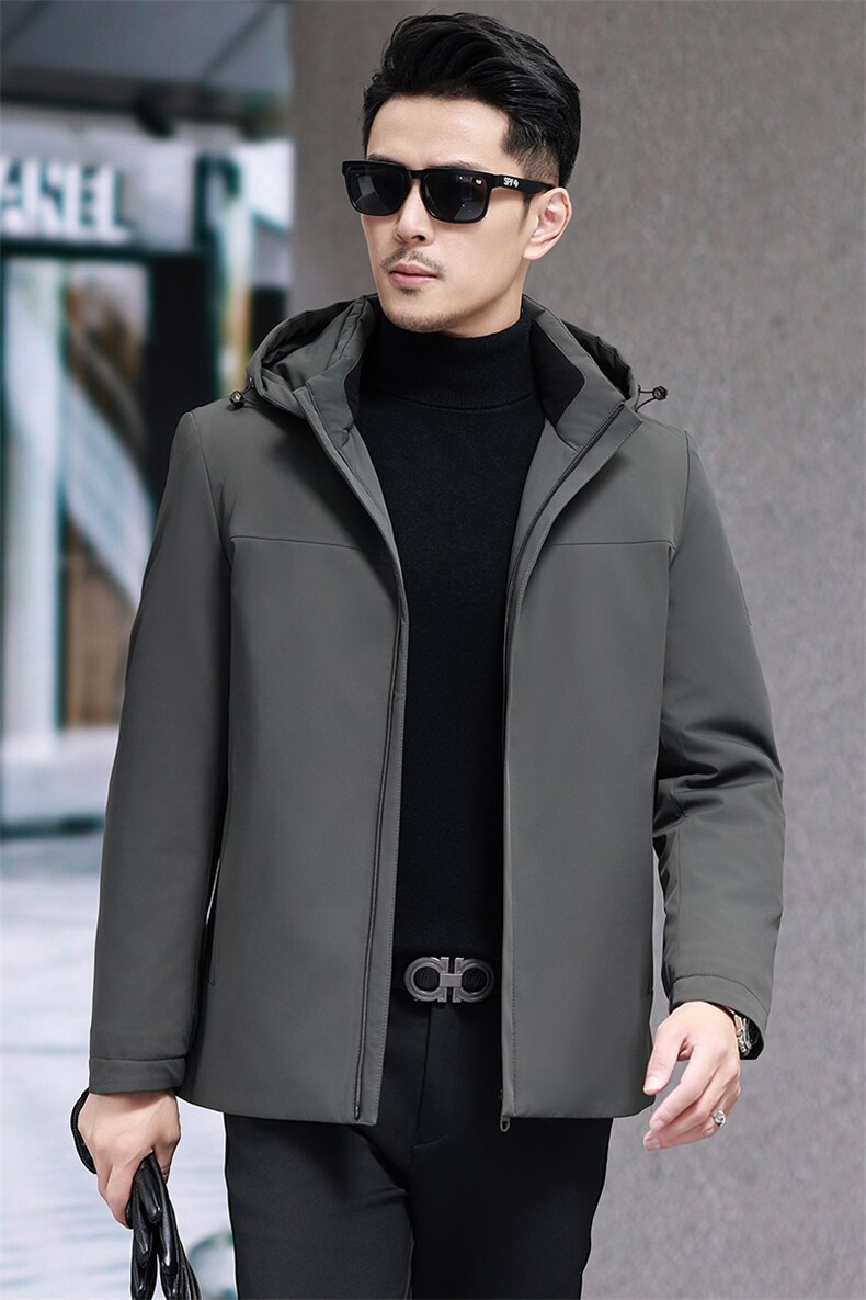 商务锦氨纶面料男士羽绒服休闲精品大货主推,男装羽绒服,钱塘207-1