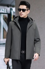 商务锦氨纶面料男士羽绒服休闲精品大货主推，男装羽绒服，钱塘207-1