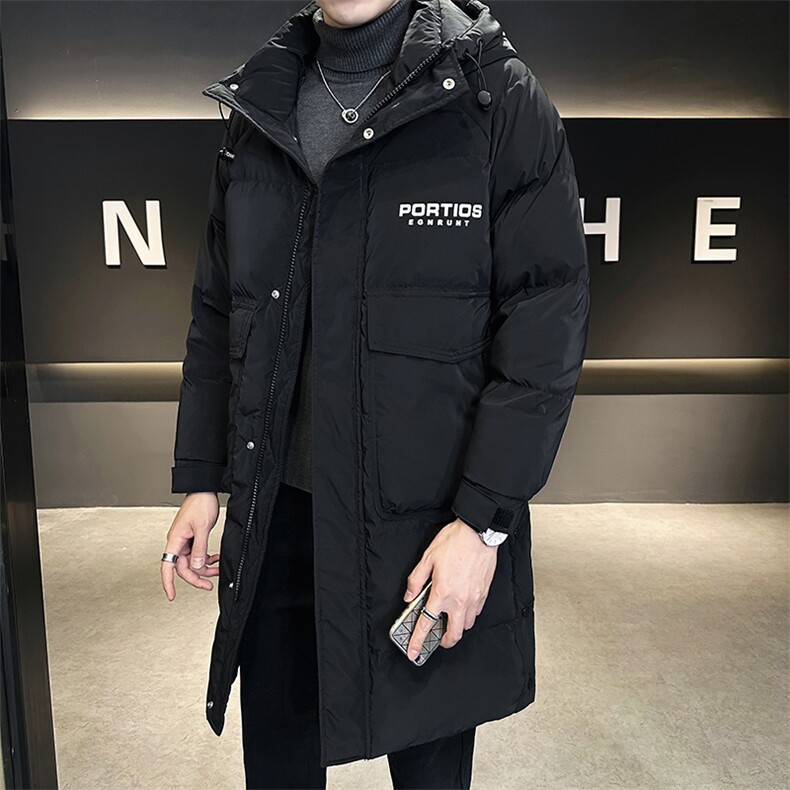 长款男冬季2025新款加厚连帽休闲外套A313-9908-P260,女装短外套,电商A313