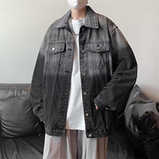 扎染牛仔外套男秋冬季复古工装夹克ins潮牌高街情侣上衣J4846-P62，男装夹克，星座1008