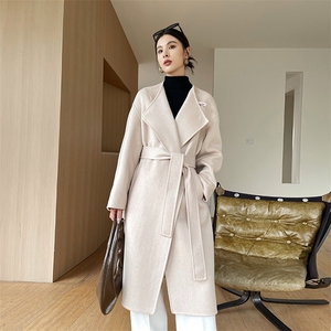 中长款双面呢羊毛大衣女2024年秋冬新款宽松显瘦气质图片