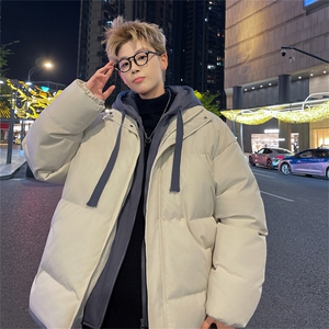 冬季情侣装加厚棉衣外套男假两件加厚外套男装上衣BM07-P75图片