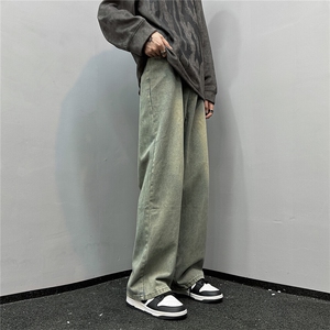 k1029-p40-控58 M-5XL 现货宽松cleanfit牛仔裤马丁靴黑暗黄泥图片