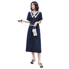 2021年夏季时尚潮流舒适简约个性中长款连衣裙，女装连衣裙，辉之琳