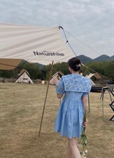 披肩两件套连衣裙，女装连衣裙，驿谷