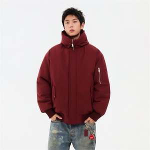 冬季美式cleanfit棉服毛领加绒加厚潮牌撞色棉服外套MY6868-P88图片
