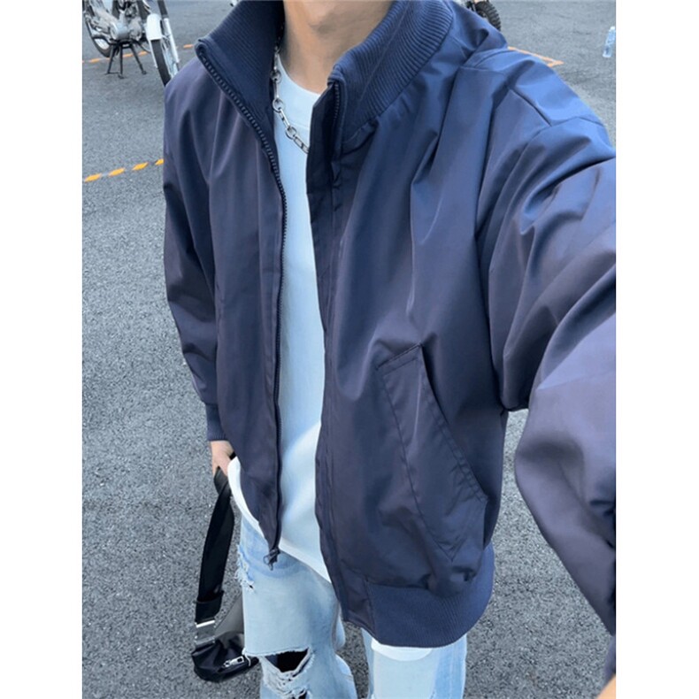 飞行夹克男秋季短款bomber美式高级感痞帅立领外套J41,男装夹克,星座1116A（原606A-3）
