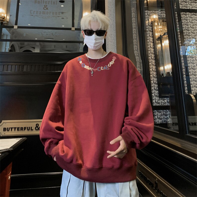 ！圆领卫衣男装港风长袖t恤男外套男WY544-特P23,男装T恤,电商B371