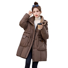 时尚潮流2024年冬季白鸭绒羽绒服外套，女装羽绒服，橙子家