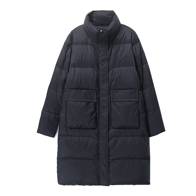 2021新款时尚中长款羽绒服修身显瘦保暖外套,女装羽绒服,依恋蒂丝