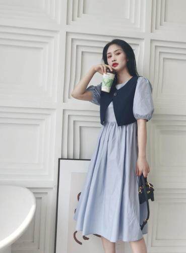 韩版两件套连衣裙，女装连衣裙，YO\VLF雅洛菲