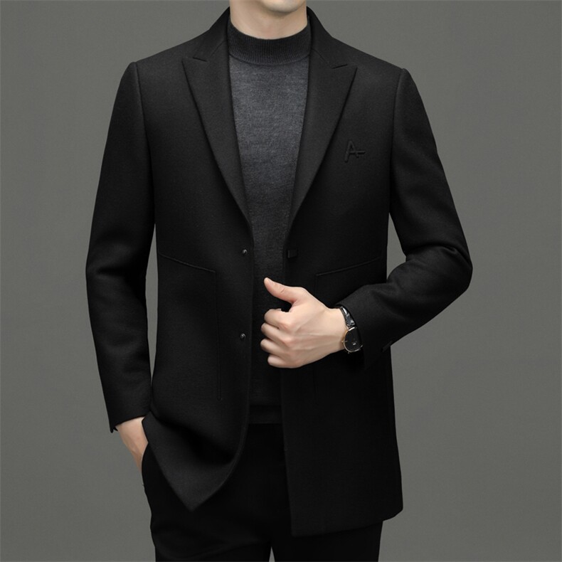 BW65890钱塘2020-2中年男士冬季厚款商务休闲简约毛呢西服P330,男装西服,钱塘207-2