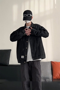 潮流休闲大码宽松男女做旧牛仔外套夹克J6023-P60【特价】图片