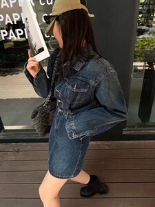 牛仔连衣裙,女装连衣裙,肆尔