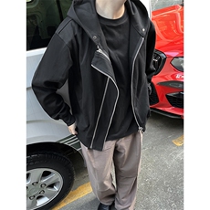 B221美式ins高街双拉链宽松开衫卫衣连帽外套SY2319-P95控128，男装卫衣，电商B221