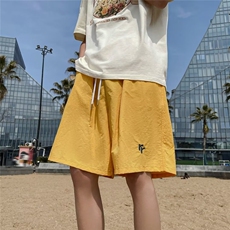 日系大口袋工装短裤男生夏季潮牌复古百搭宽松运动休闲五分裤，男装休闲裤，星座716-3
