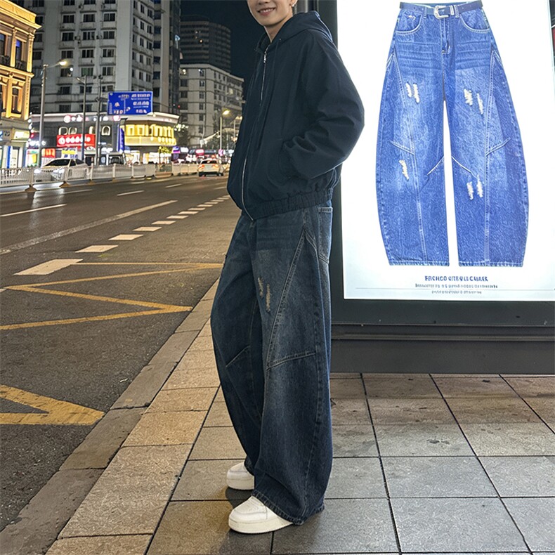 宽松潮流牛仔裤男长裤A142-P45,男装牛仔裤,电商D312