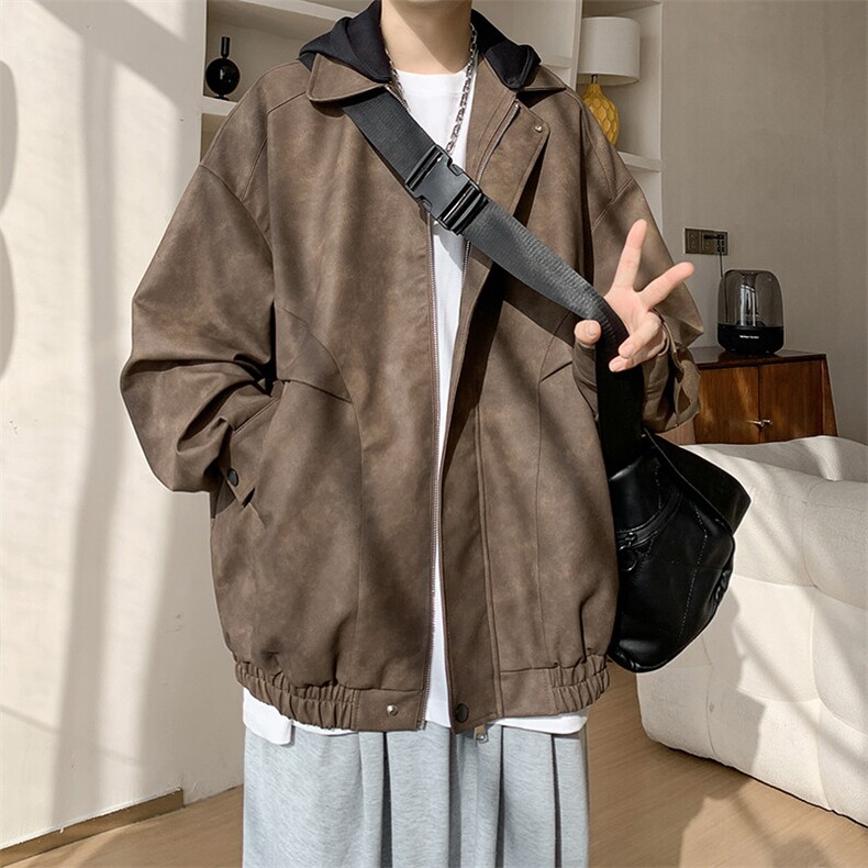 春季皮衣美式潮牌青少年百搭夹克情侣春装外套XZ102B-1-JK2565P85,男装夹克,星座102B-1