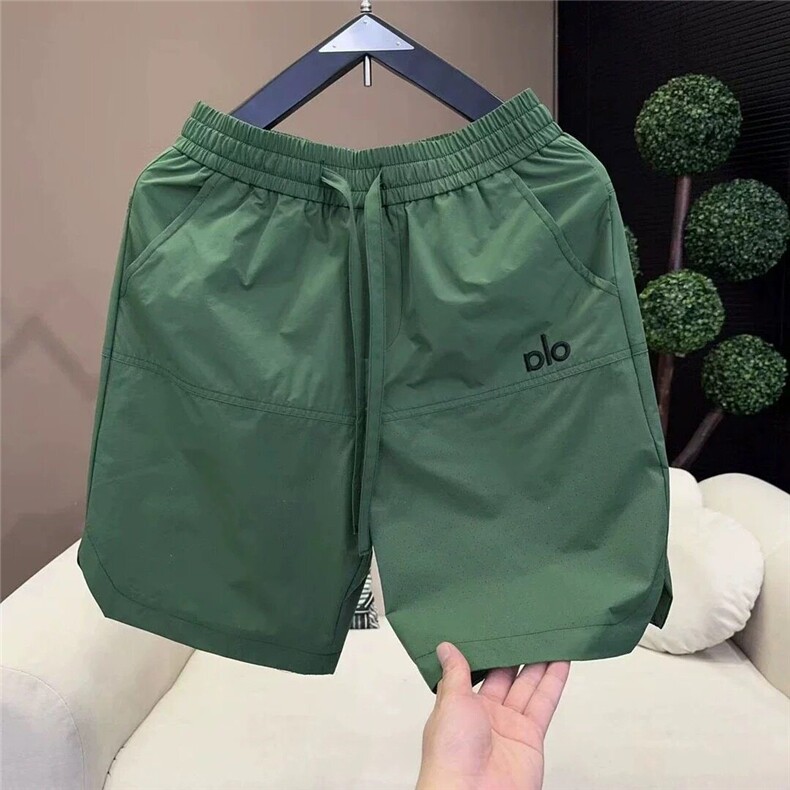 美式钢印设计短裤男夏季薄款透气网眼裤速干五分裤C208-25666图片