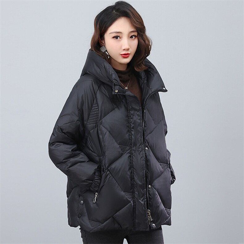 2025冬季时尚简约优雅休闲潮流轻盈保暖羽绒服,女装羽绒服,独衣靓