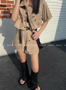 夏季新款工装套装图片