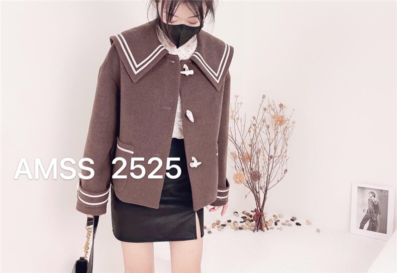 冬装呢料外套，其它，AMSS 艾玛莎莎