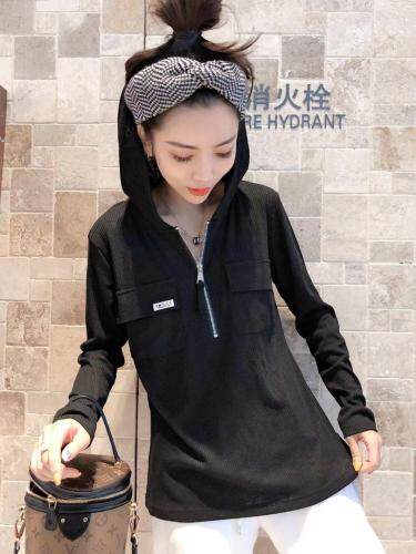 螺纹帽衫百搭款，人人补单，女装，一杭