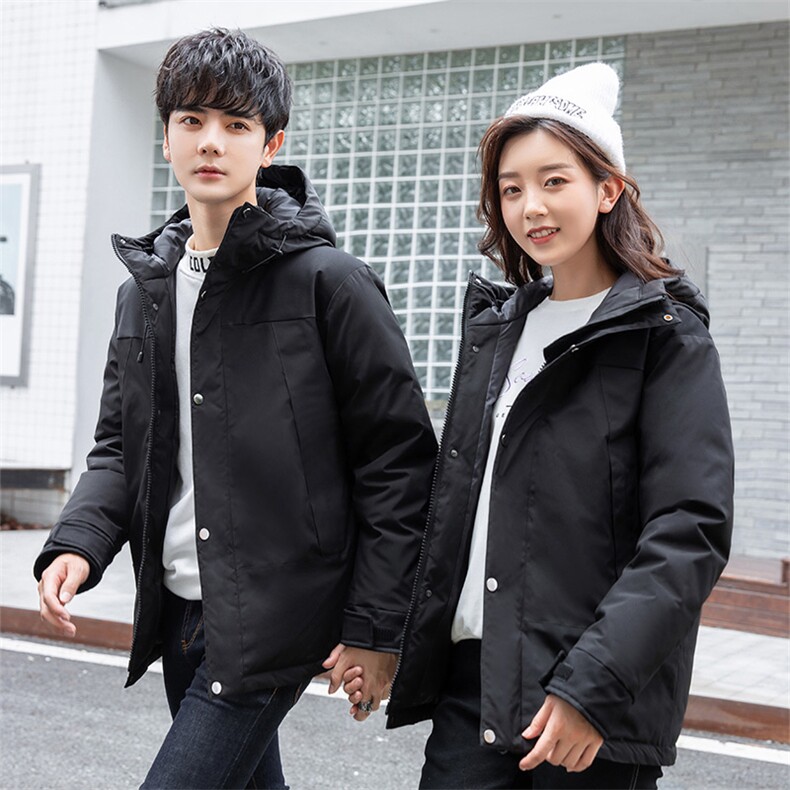 冬季新款拼色连帽短款外套夹克白鸭绒羽绒服男时尚大码情侣学生,男装羽绒服,星座301D-5(原星座1415）