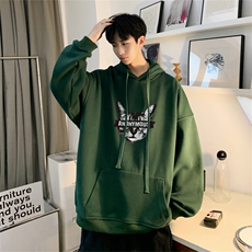 抖音品质秋季320G华棉男士连帽大码印花卫衣WYH514-P45控68，男装卫衣，电商B370