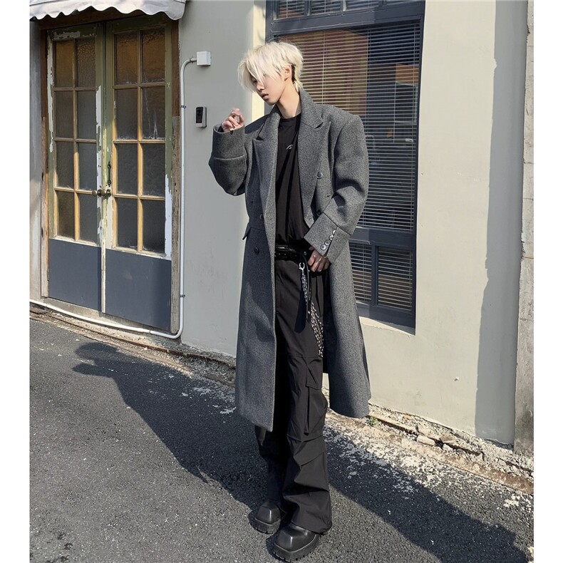 网图毛呢大衣男中长款过膝呢子外套DY13-P128控168,男装毛呢大衣,星座403（原603-1）
