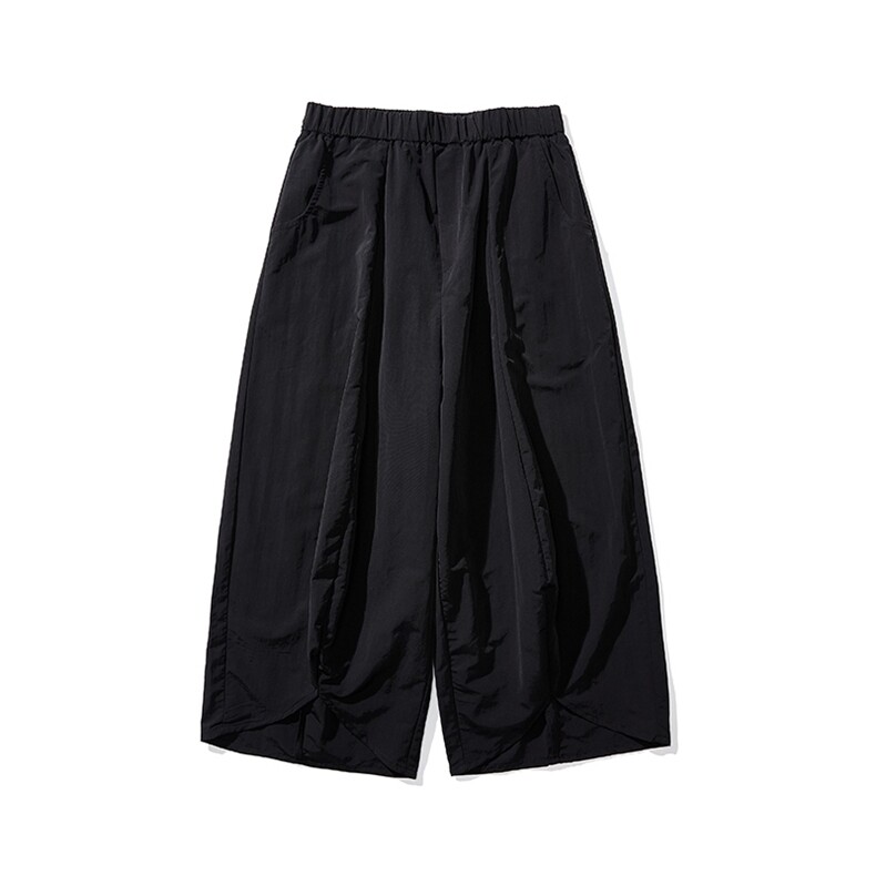 白底平铺夏季大码日系港风山系直筒休闲哈伦阔腿裤男女K281/P55,男装休闲裤,钱塘713