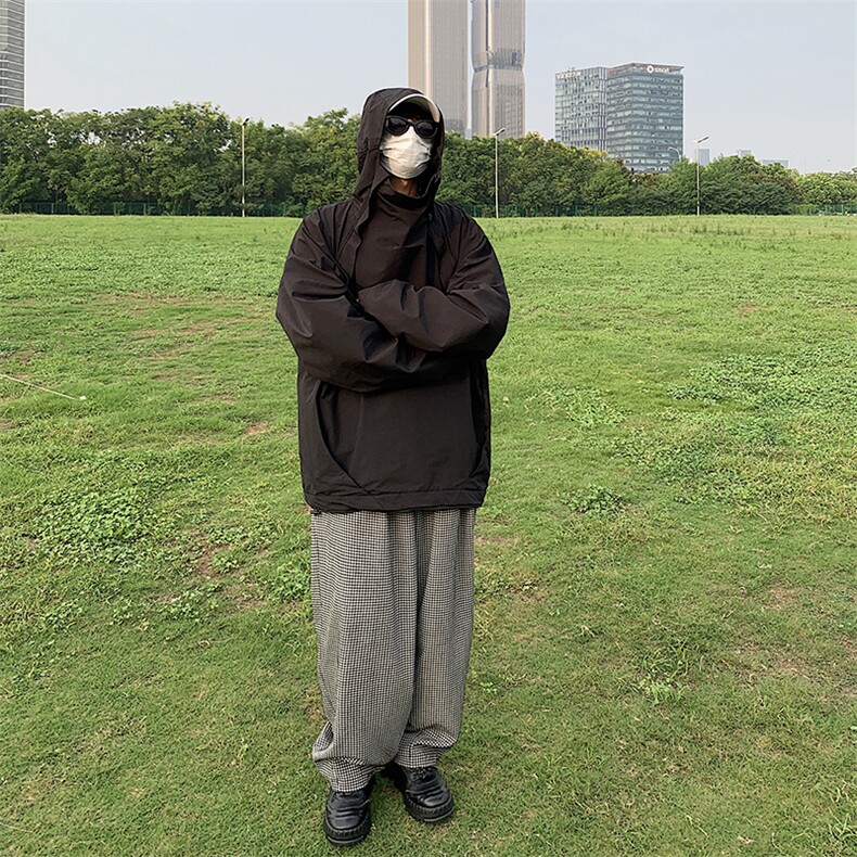 黑武士机能风美式冲锋衣外套男ins潮秋季连帽hiphop夹克CF345-P60,男装夹克,星座1008