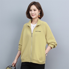 时尚休闲女装卫衣外套宽松显瘦中长款运动夹克上衣，女装卫衣/绒衫，3200格调