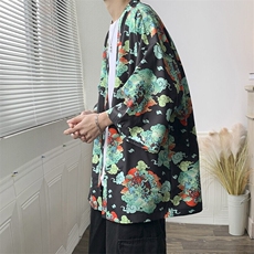 夏季大码港风日系外套防晒服男女开衫薄款道袍披风汉服F12/P40，男装防晒衣，电商A221A