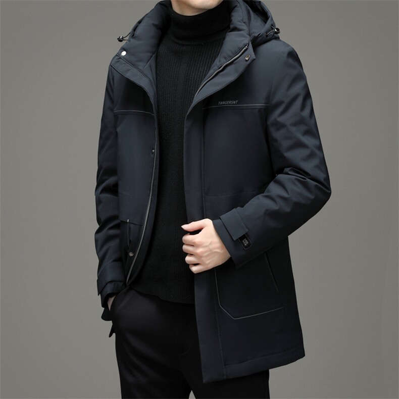 DJ9837钱塘2020-3冬季厚款商务休闲连帽中年男士羽绒服P330,男装羽绒服,钱塘207-3