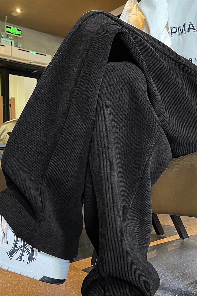 加绒加厚欧棉绒灯芯绒休闲裤直筒弯刀裤A493特P45控78,男装休闲裤,电商A309
