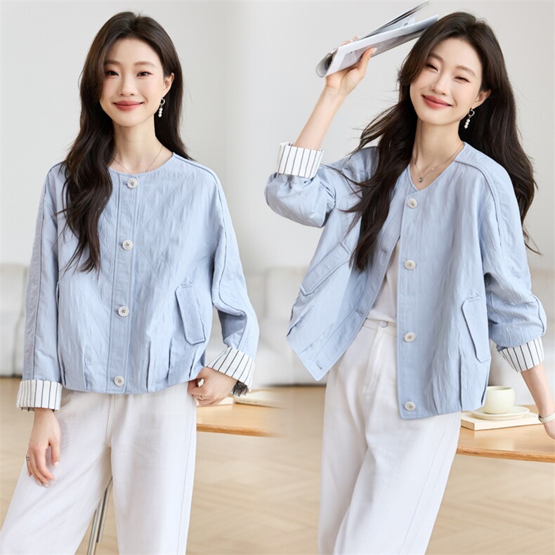 短外套女士短款开衫2025年春秋新款潮韩版气质减龄棒球服女春装,女装短外套,简韵佳