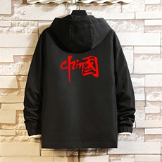 JK65199-P45连帽夹克男大码胖子棒球服上衣外套砖墙挂拍，男装夹克，电商A040A