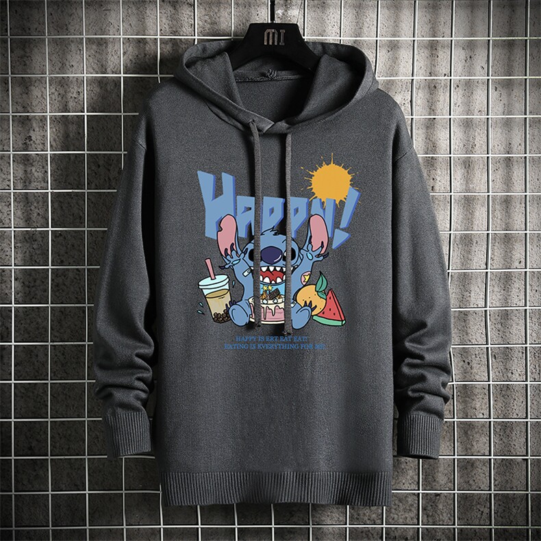 LM68077-P58加绒款-P68连帽毛衣男大码带帽针织衫男毛线衣网格,男装针织衫/毛衣,电商A040A