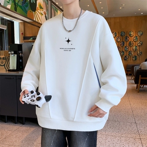 秋款潮流时尚男生长袖t恤印花衣服男港风圆领卫衣 A436-212-P48图片