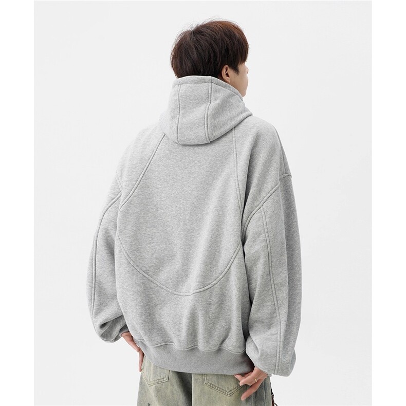 美式解构连帽运动衫男新款潮拼接设计感休闲宽松外套WYE33P52,女装短外套,星座1013-5
