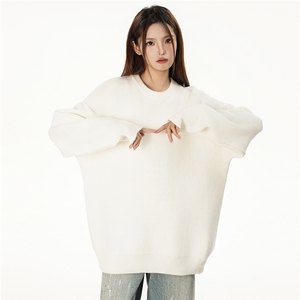 特批女模新款高品质安哥拉圆领宽松毛衣针织衫A268-M800特批35图片
